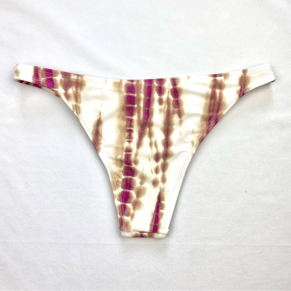 FOREVER 21 Cheeky Bikini Bottoms Cream/Fuchsia/Tan Tie Dye Sizes S,M (NWT) - Picture 3 of 13